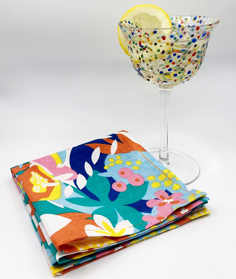 Cocktail Napkins - Abstract Garden (set of 4)