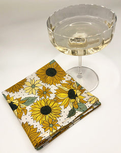 Cocktail Napkins - Sunflowers (set of 4)